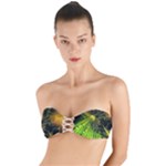 Machine Technology Circuit Electronic Computer Technics Detail Psychedelic Abstract Pattern Twist Bandeau Bikini Top