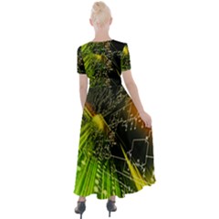 Button Up Short Sleeve Maxi Dress 