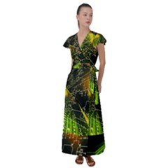Flutter Sleeve Maxi Dress 