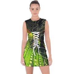 Lace Up Front Bodycon Dress 