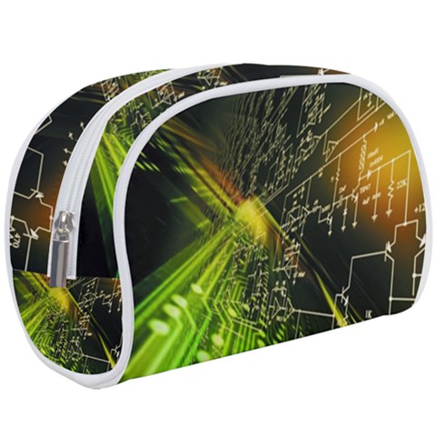 Machine Technology Circuit Electronic Computer Technics Detail Psychedelic Abstract Pattern Make Up Case (Large) from ArtsNow.com