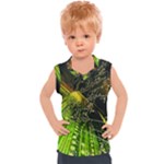 Machine Technology Circuit Electronic Computer Technics Detail Psychedelic Abstract Pattern Kids  Sport Tank Top