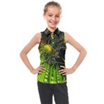 Machine Technology Circuit Electronic Computer Technics Detail Psychedelic Abstract Pattern Kids  Sleeveless Polo T-Shirt