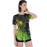 Machine Technology Circuit Electronic Computer Technics Detail Psychedelic Abstract Pattern Perpetual Short Sleeve T-Shirt