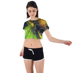 Tie Back Short Sleeve Crop T-Shirt 