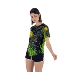 Asymmetrical Short Sleeve Sports T-Shirt 