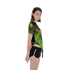 Asymmetrical Short Sleeve Sports T-Shirt 