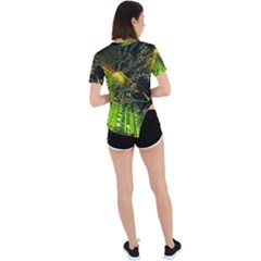 Asymmetrical Short Sleeve Sports T-Shirt 