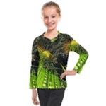 Machine Technology Circuit Electronic Computer Technics Detail Psychedelic Abstract Pattern Kids  Long Mesh T-Shirt