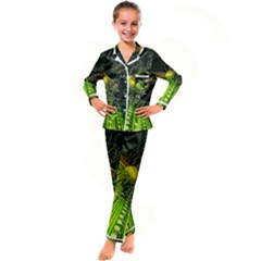 Kids  Satin Long Sleeve Pajamas Set 