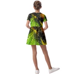 Kids  Short Sleeve Pinafore Style Dress 