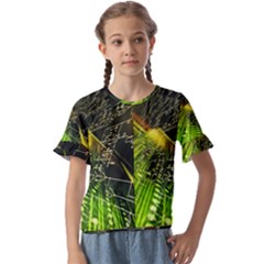 Kids  Cuff Sleeve Scrunch Bottom T-Shirt 