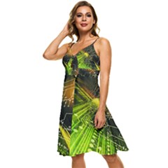 Sleeveless Tie Front Chiffon Dress 