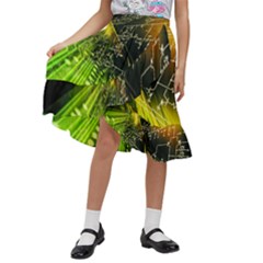 Kids  Ruffle Flared Wrap Midi Skirt 