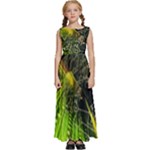 Machine Technology Circuit Electronic Computer Technics Detail Psychedelic Abstract Pattern Kids  Satin Sleeveless Maxi Dress