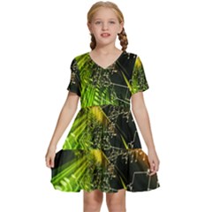 Kids  Short Sleeve Tiered Mini Dress 