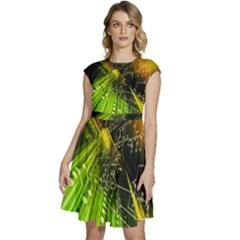 Cap Sleeve High Waist Dress 