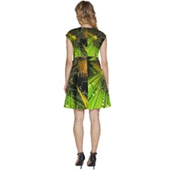 Cap Sleeve High Waist Dress 