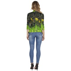 Women s 3/4 Sleeve Ruffle Edge Open Front Jacket 