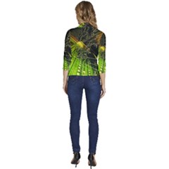 Women s Draped Front 3/4 Sleeve Shawl Collar Jacket 