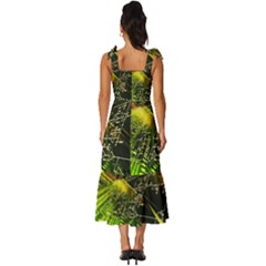 Tie-Strap Tiered Midi Chiffon Dress 