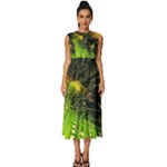 Machine Technology Circuit Electronic Computer Technics Detail Psychedelic Abstract Pattern Sleeveless Round Neck Midi Dress