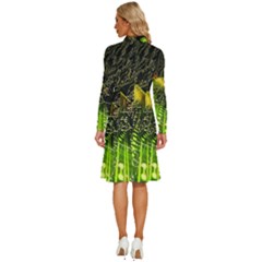 Long Sleeve Shirt Collar A-Line Dress 