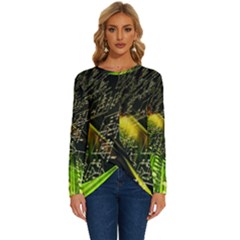 Long Sleeve Crew Neck Pullover Top 