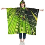 Machine Technology Circuit Electronic Computer Technics Detail Psychedelic Abstract Pattern Women s Hooded Rain Ponchos