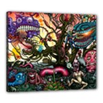 Psychedelic Funky Trippy Canvas 24  x 20  (Stretched)