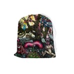 Psychedelic Funky Trippy Drawstring Pouch (Large)