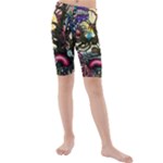 Psychedelic Funky Trippy Kids  Mid Length Swim Shorts