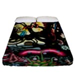 Psychedelic Funky Trippy Fitted Sheet (Queen Size)