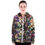 Psychedelic Funky Trippy Women s Zipper Hoodie