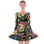 Psychedelic Funky Trippy Long Sleeve Skater Dress