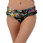 Psychedelic Funky Trippy Frill Bikini Bottoms