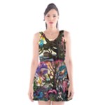 Psychedelic Funky Trippy Scoop Neck Skater Dress