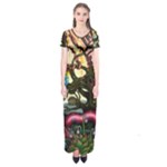 Psychedelic Funky Trippy Short Sleeve Maxi Dress