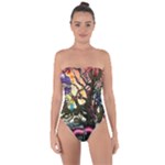 Psychedelic Funky Trippy Tie Back One Piece Swimsuit