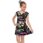 Psychedelic Funky Trippy Kids  Cap Sleeve Dress