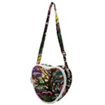 Psychedelic Funky Trippy Heart Shoulder Bag