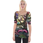 Psychedelic Funky Trippy Wide Neckline T-Shirt
