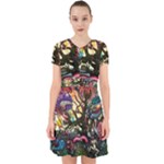 Psychedelic Funky Trippy Adorable in Chiffon Dress