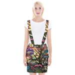 Psychedelic Funky Trippy Braces Suspender Skirt