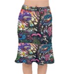 Psychedelic Funky Trippy Short Mermaid Skirt