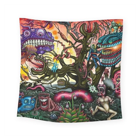 Psychedelic Funky Trippy Square Tapestry (Small) from ArtsNow.com