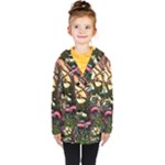 Psychedelic Funky Trippy Kids  Double Breasted Button Coat