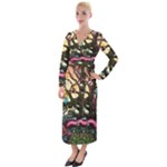 Psychedelic Funky Trippy Velvet Maxi Wrap Dress