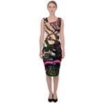 Psychedelic Funky Trippy Sleeveless Pencil Dress