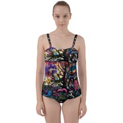 Twist Front Tankini Set 